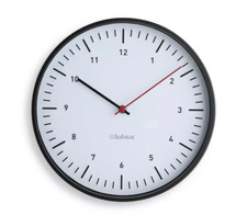 Habitat Analogue Wall Clock - Black & White - Any Room Modern Look Time
