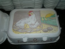 PRINTED FREE RANGE EGG BOXES  FIBRE 50 HALF DOZEN
