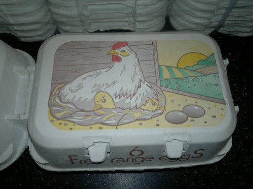 Printed free range - egg, boxes
