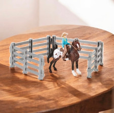Breyer Western Horse + Rider Set |  Stablemate Model Horses 1:32 Scale Tack