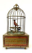 Rare Shape Vinatge Automaton Singing Bird Cage Music Box