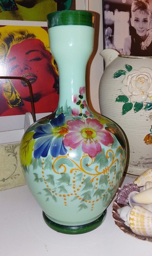 Vintage hand painted opaline - vintage,