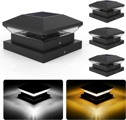 Led solar deck post lights - 4×,