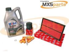 Service Kit Aftermarket Oil & Air Filter Plugs Mobil 10W40 Oil MX5 Mk1 1989>1998