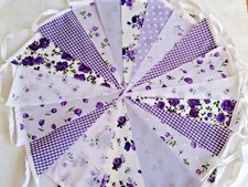 Lilac fabric bunting - lilac,