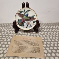 Franklin Porcelain 1981 Mini Plate. Songbirds of the World. "Painted Bunting"
