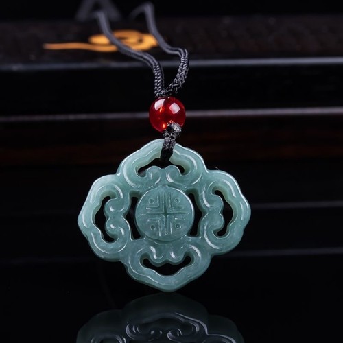 Myanmar jadeite ruyi pendant - myanmar,