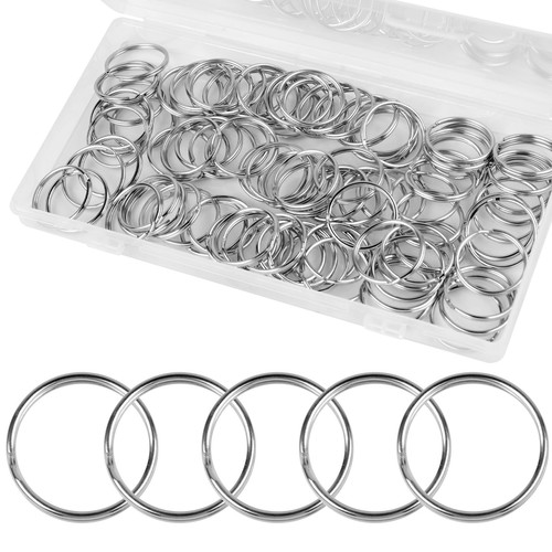 100pcs split key rings - split, bulk