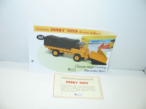 Sheet certif dinky toys - +, certif.