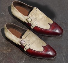 Men Handmade Shoes Burgundy