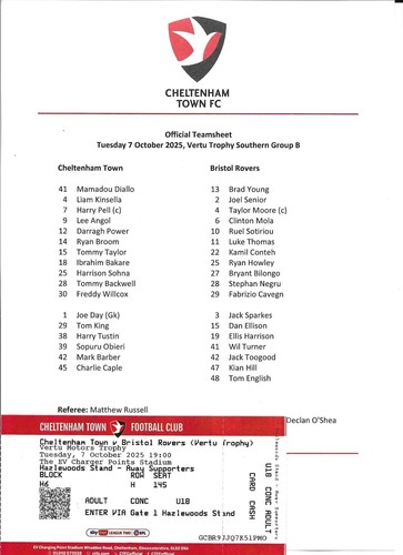 2025 cheltenham town v - 2025/26,