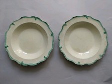 Antique creamware shell edge