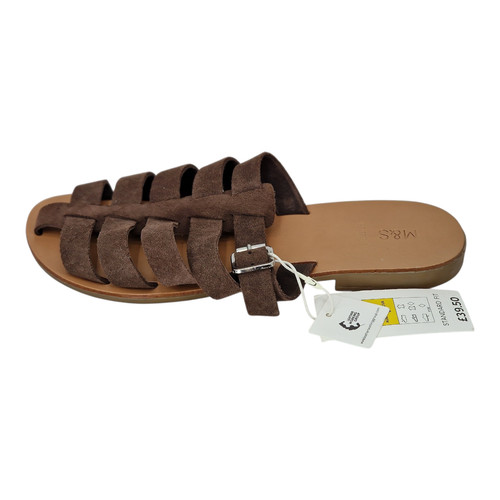 Suede buckle flat - suede, women's