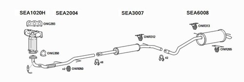 Euroflo exhaust system for - exhaust,