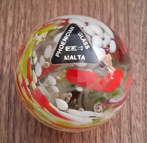 Phoenician glass paperweight - phoenician,