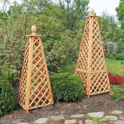 Primrose wooden garden obelisk - wooden,