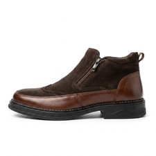 Mens Brown Suede Leather