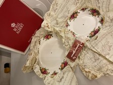 Vintage Royal Albert Old Country Roses Bone China 2 Tier Cake Stand 10+8in BNIB