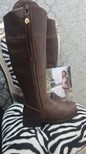 Fairfax & Favor Ladies Explorer Boots Mahogany Size 8 UK 42 EUR Narrow Fit 