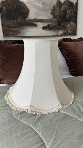 Cream fabric vintage pleated