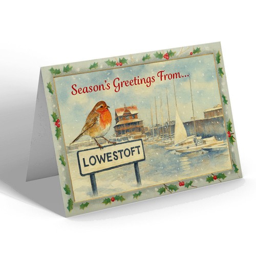 Christmas card lowestoft - card,