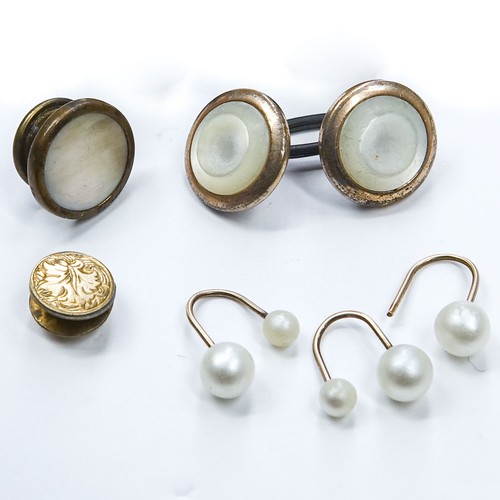 Antique dress stud cufflink - dress,