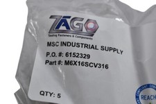 Pack of 5 NEW ZaGO M6X16SCV316