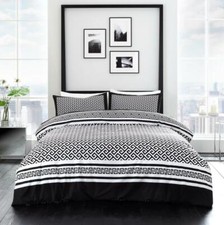 Luxury Duvet Cover Set Reversible Stripe Quilt Covers Printed Bedding Pillowcase