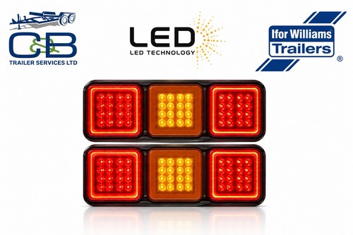 Led rear trailer lights - 2x,