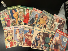 12 Issues Woman and Home Magazine 1950 - Knitting, Cooking, Fiction, Early Royal