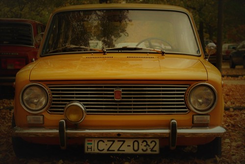 Car lada old school - old,