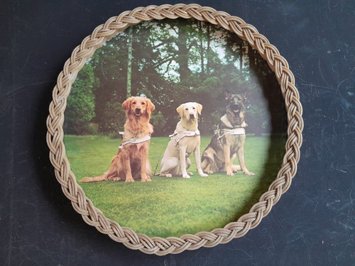 Vintage round serving tray - vintage,