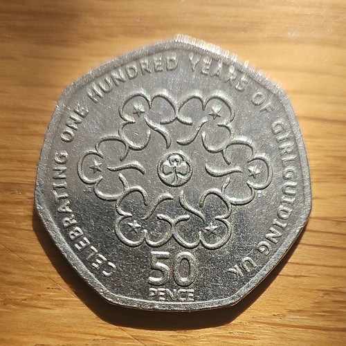 Girlguiding centenary 2010 50p - girlguiding,