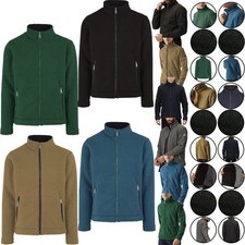 Mens Regatta Sherpa Fleece Lined Jacket Textured Marl Zip Anti Pill Warm Top