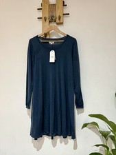 £99 NWT Noa Noa Biella Yarn Merino Wool Knitted Dark Slate Tunic Knit Dress Sz M