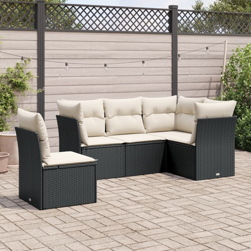 Garden sofa set black cream - garden,