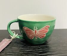 Aphorism Hand Crafted Mugs Cups Green  Butterfly  Tea Coffee Mug