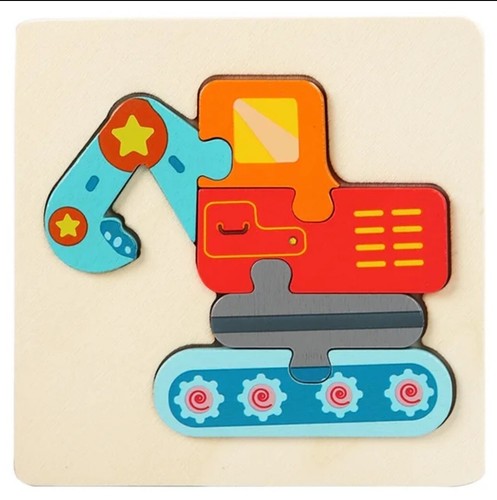 Wooden crane jigsaw puzzle - wooden,
