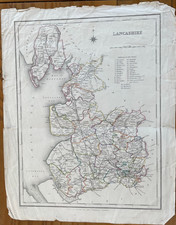 ANTIQUE COUNTY MAP OF
