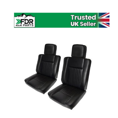 Black deluxe vinyl front seats - black,
