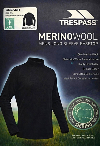 Trespass men 100 merino - men's,