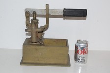Vintage Live steam test pump reservoir . Heavy brass. For boiler.