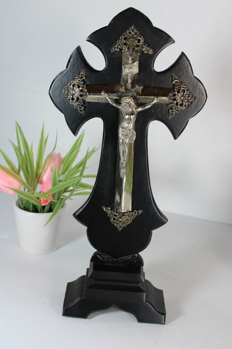Antique french crucifix - french,