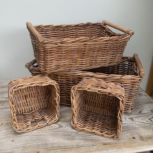 Large vintage wicker - vintage, basket
