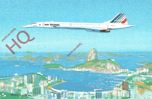 Postcard air france concorde - air,