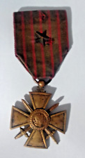 FRANCE / FRENCH WW1 CROIX DE GUERRE MEDAL 1914 - 1918 WITH CITATION STAR