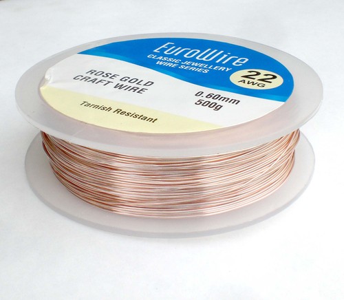 Copper wire rose gold coloured - gold,