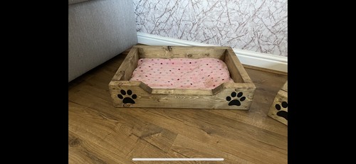 Chunky wooden pet dog bed - chunky,
