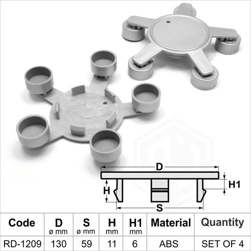 Alloy wheel center caps - 4x,