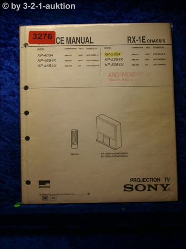 Sony service manual - kp, /k